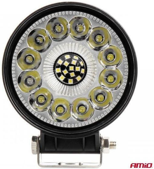 Amio Προβολεας Εργασιας Στρογγυλος Led 96w 9-36v 9.600lm 6.500k Awl62 Amio 1 Τεμ 04203/am