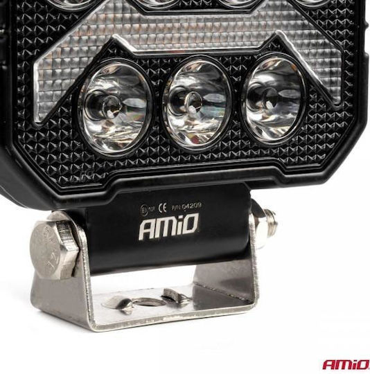 Amio Προβολεας Εργασιας Τετραγωνος Led 54w 9-36v 10.000lm 6.500k 110x110x38mm Awl68 Amio 1 Τεμ 04209/am