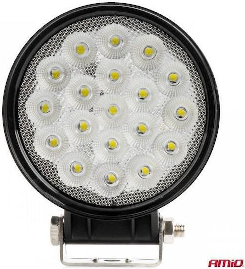 Amio Round LED Work Spotlight 57W 9-36V 10,000lm 6,500K Awl65 Amio 1 Piece 04206/am