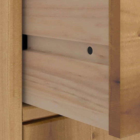 Sideboard made of Solid Wood Coffee 40x24x79cm