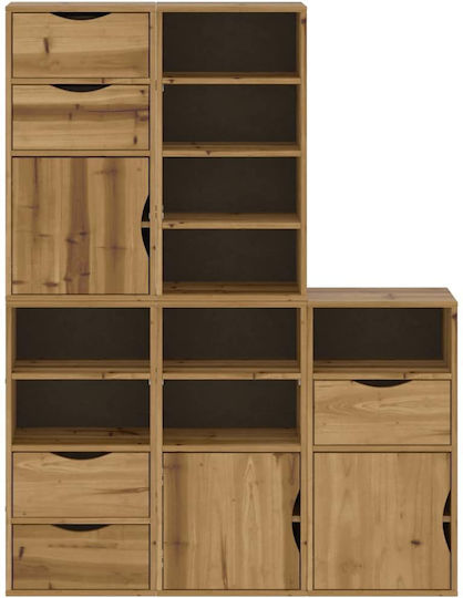 Sideboard made of Solid Wood Coffee 40x24x79cm