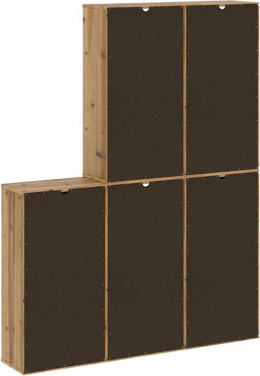 Sideboard made of Solid Wood Coffee 40x24x79cm