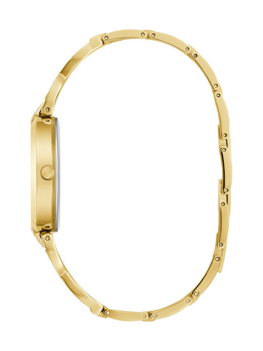 Guess Damen Uhr Chronograph mit Gold Metallarmband