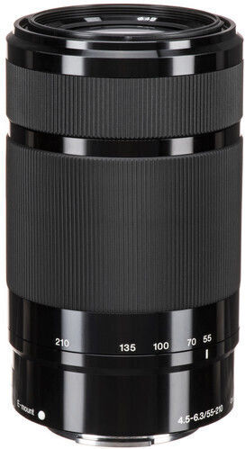 Sony Crop Camera Lens 55-210mm f/4.5-6.3 Telephoto Tele Zoom for Sony E Mount Black