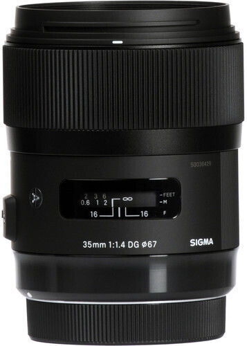 Sigma Full Frame Camera Lens AF 35mm f/1.4 DG HSM Fixed for Canon EF Mount Black