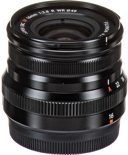 Fujifilm Crop Camera Lens Fujinon XF 16mm f/2.8 R WR Wide Angle for Fujifilm X Mount Black