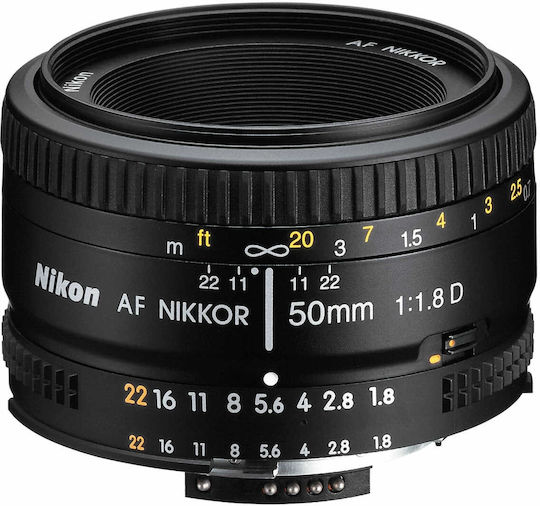 Nikon Full Frame Φωτογραφικός Φακός AF Nikkor 50mm f/1.8D Σταθερός για Nikon F Mount Μαύρος