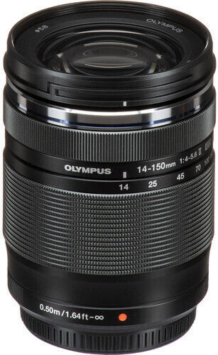 Olympus Crop Φωτογραφικός Φακός M.Zuiko Digital 14-150mm 1:4.0-5.6 II Telephoto / Wide Angle για Micro Four Thirds (MFT) Mount Μαύρος