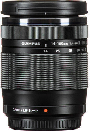 Olympus Crop Φωτογραφικός Φακός M.Zuiko Digital 14-150mm 1:4.0-5.6 II Telephoto / Wide Angle για Micro Four Thirds (MFT) Mount Μαύρος