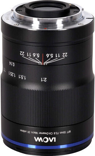 Laowa Crop Camera Lens Venus Optics 50mm f/2.8 2X Ultra APO Telephoto / Macro for Micro Four Thirds (MFT) Mount Black