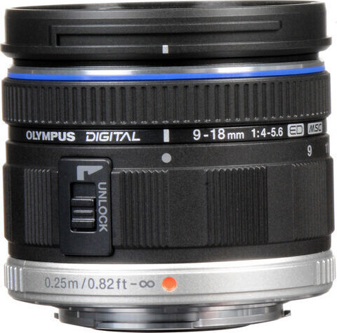 Olympus Crop Φωτογραφικός Φακός M.Zuiko Digital ED 9-18mm 1:4.0-5.6 Wide Angle Zoom για Micro Four Thirds (MFT) Mount Μαύρος