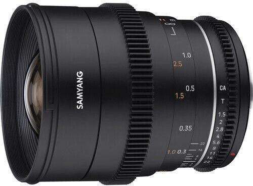 Samyang Cadru complet Obiectiv Foto 24mm T1.5 VDSLR MK2 Cine Fix pentru Montura Fujifilm X Black