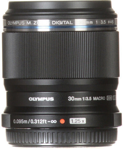 Olympus Crop Φωτογραφικός Φακός M.Zuiko Digital ED 30mm 1:3.5 Standard / Macro για Micro Four Thirds (MFT) Mount Μαύρος