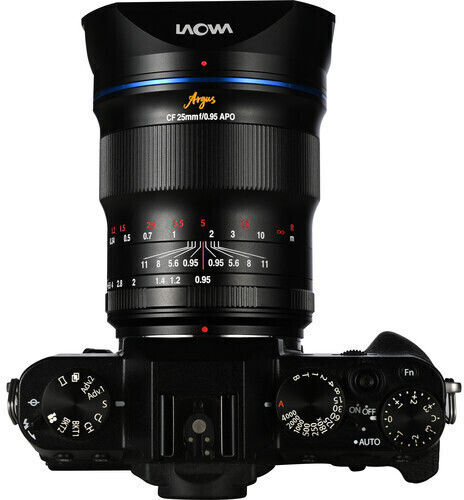 Laowa Crop Camera Lens Argus 25mm f/0.95 CF APO Ultra-Wide Zoom for Fujifilm X Mount Black