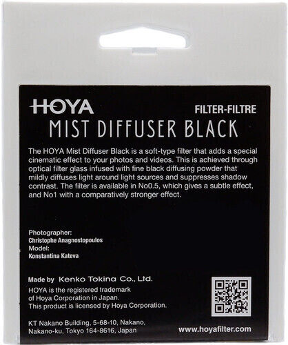 Hoya Mist 0.5 Filter Diffusion Durchmesser 55mm für Kameraobjektive