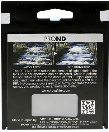 Hoya PRO ND500 Filter ND / PRO 82mm for Camera Lenses