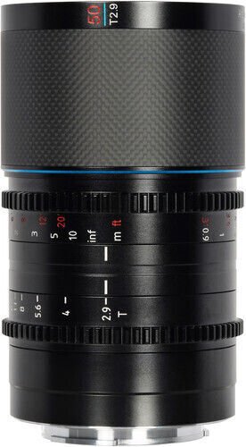 Sirui Full Frame Camera Lens Saturn 50mm T2.9 1.6x Carbon Fiber Full-Frame Anamorphic Fixed for Nikon Z Mount Black
