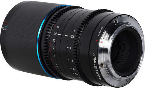 Sirui Full Frame Camera Lens 75mm T2.9 1.6x Carbon Fiber Full-Frame Anamorphic Fixed for Sony E Mount Black