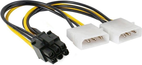 Cablexpert PCIe cu 6 pini - Molex cu 4 pini Cablu 0.15m Multicolor (CC-PSU-6)