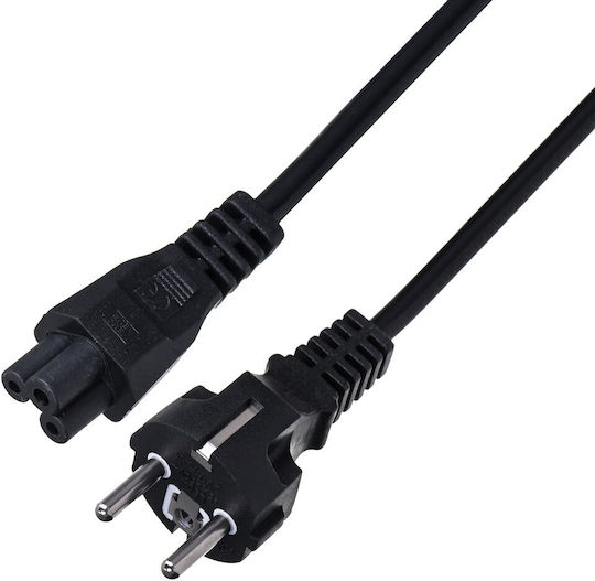 Savio Schuko - IEC C5 Cable 1.2m Μαύρο CL-67