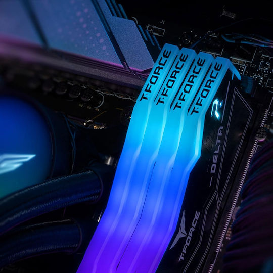 TeamGroup T-Force Delta RGB DDR5 32GB RAM με 2x16GB Modules και Ταχύτητα 6000 για Desktop