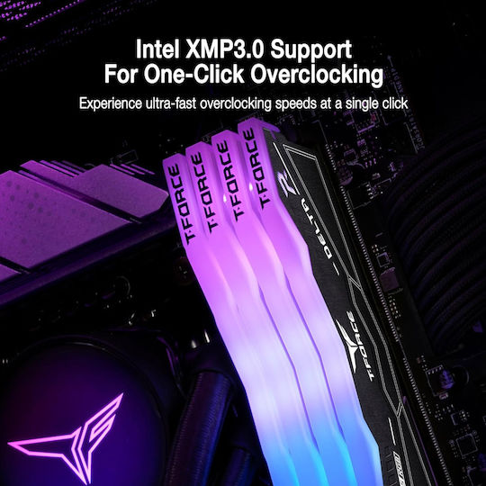 TeamGroup T-Force Delta RGB DDR5 32GB RAM με 2x16GB Modules και Ταχύτητα 6000 για Desktop
