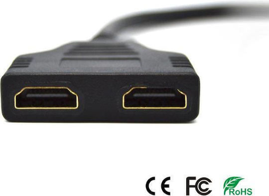 Anga PS-M201 Convertor HDMI Masculin în HDMI 2x Femelă 1 Bucată