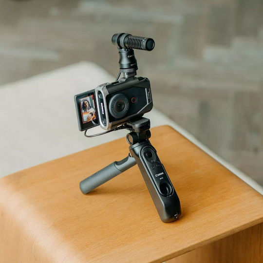 Canon Βιντεοκάμερα Powershot V10 Vlogging Kit Black 4K UHD @ 30fps Αισθητήρας CMOS Αποθήκευση σε Κάρτα Μνήμης με Οθόνη Αφής 2" και HDMI / WiFi