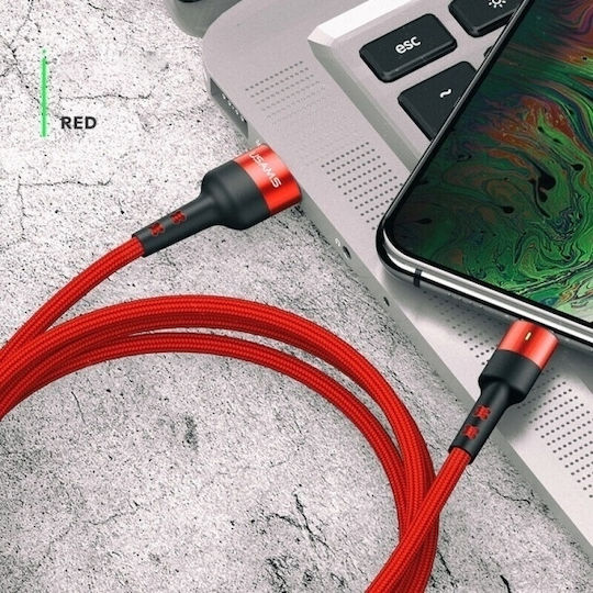 Usams U26 Плетена USB 2.0 до микро USB кабел Червен 1м (SJ312MC02) 1бр