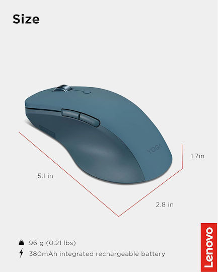 Lenovo Yoga Pro Wireless Ergonomic Mouse Tidal Teal