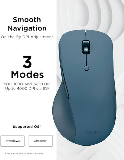 Lenovo Yoga Pro Wireless Ergonomic Mouse Tidal Teal