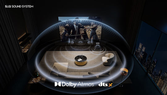 TCL Soundbar 5.1.2 Bluetooth, HDMI και Wi-Fi με Ασύρματο Subwoofer και Τηλεχειριστήριο Μαύρο Q75HE