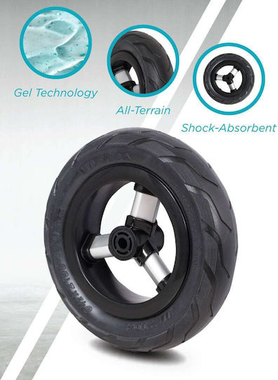 Q Play Rito Air Rubber Convertible with Parental Handle 3 in 1 for 12 Months Black