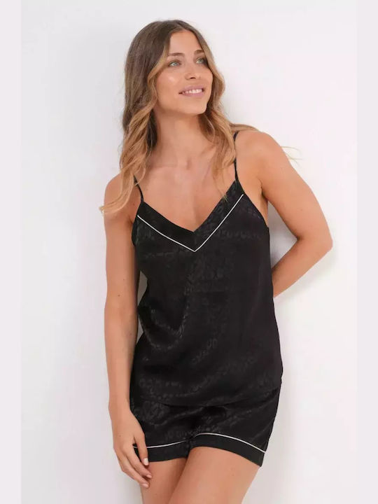 Bonatti De vară Satin Babydoll Negru