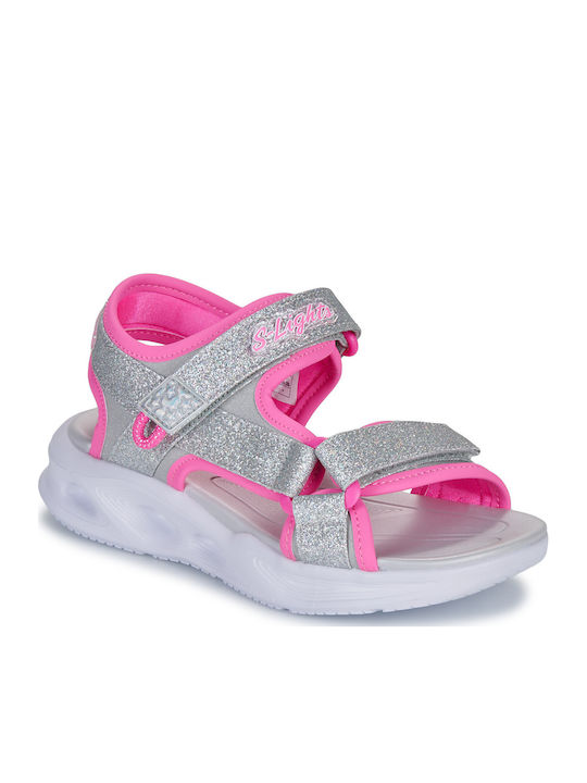 Skechers Παιδικά Πέδιλα Ασημί