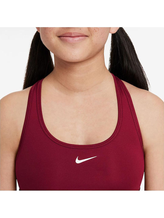 Nike Swoosh Παιδικό Μπουστάκι Dri-Fit Κόκκινο