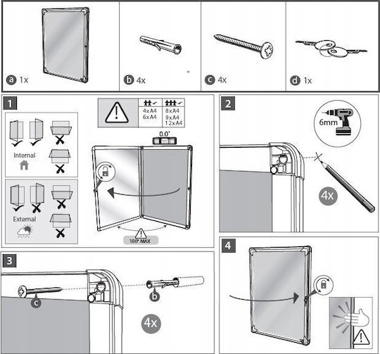 Nobo Trockenlöschtafel Hängend 100x97.2cm