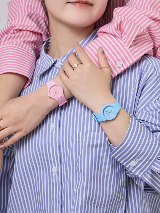 Casio Women's Watch with Turquoise Rubber Strap