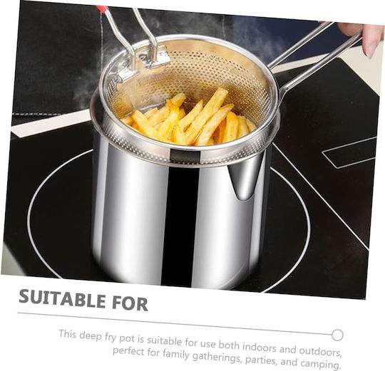 Deep Fryer Zola Stainless Steel Multifunctional Removable Sieve Solid Handle Diameter 13 Cm S