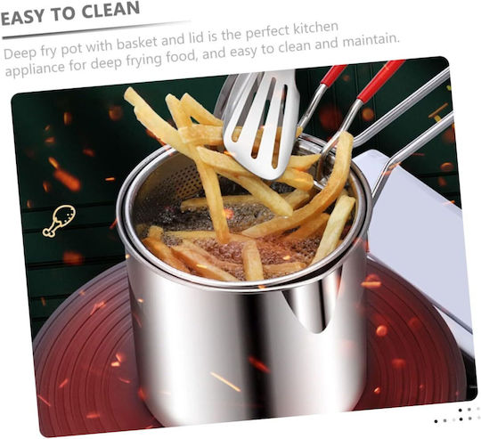 Deep Fryer Zola Stainless Steel Multifunctional Removable Sieve Solid Handle Diameter 13 Cm S
