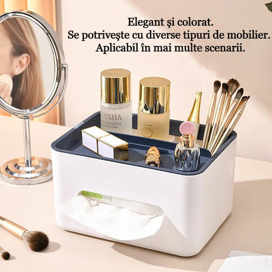 Suport pentru șervețele Plastică Albă 21x16x12cm