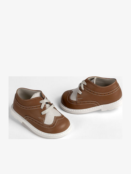 Ever Kid Βαπτιστικά Δερμάτινα Oxfords Ταμπά