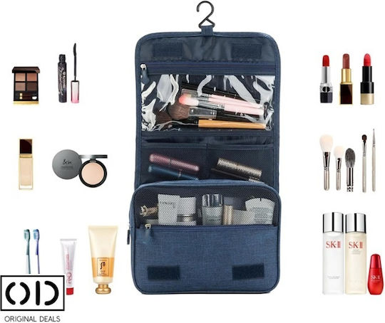 Organizator Pentru Cosmetice Cu Separatoare Albastru 42x24x9cm