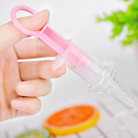 Abgestuftes Anti-Erbrechen-Gerät zur Verabreichung von Medikamenten an Babys und Kinder "Pastellfarben" Rosa Medilogic