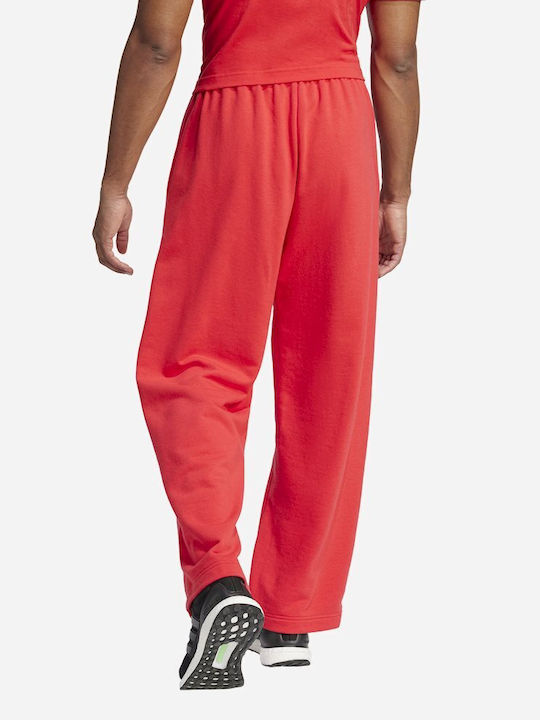 adidas 3 Bar Sweatpants Red