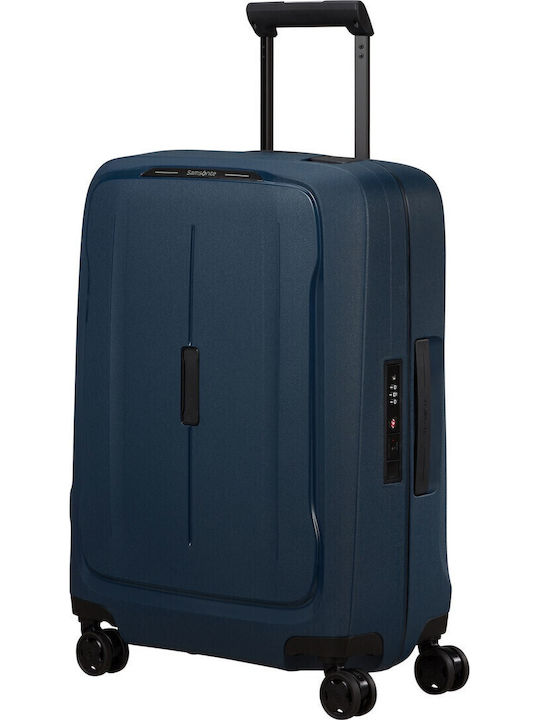 Samsonite Essens Spinner Valiză De Călătorie De Cabină Tough Albastră Cu 4 Roți Înălțime 55 Cm