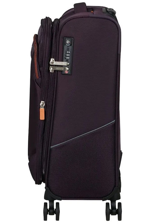 American Tourister SummerRide Cabin Fabric Travel Suitcase Black with 4 Wheels Height 55cm