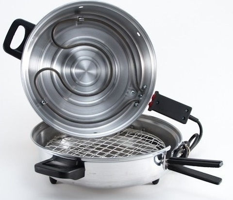 Oscar Plus Tabletop Electric Grill Aluminium Grill 1000W with Lid 33cmx33cmcm