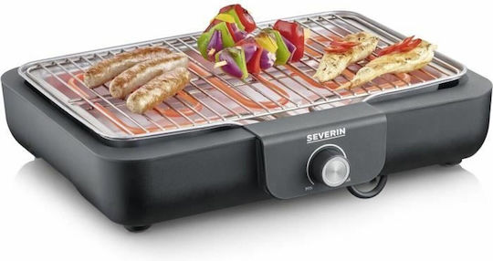 Severin Επιτραπέζια Ηλεκτρική Ψησταριά Σχάρας 2200W με Ρυθμιζόμενο Θερμοστάτη 37x25εκ.