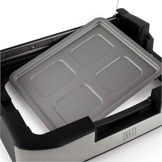 Ready Tabletop Electric Grill Smooth and Ribbed Plate 1800W 35cmx24cmcm